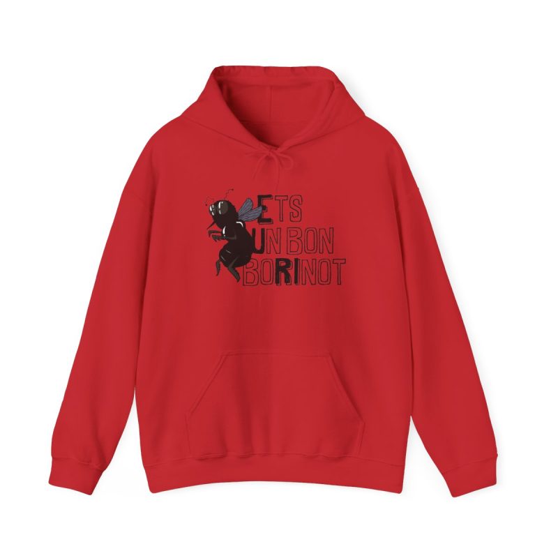 Sudadera con capucha - Rojo - Camiseta «Ets un bon borinot»