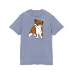 Camiseta lavado acido cuello redondo - Azul vintage - Mostel, sense dir ni mu