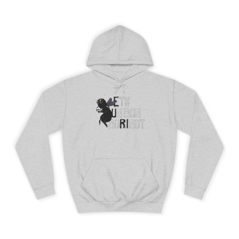 Sudadera universitaria - Gris jaspeado claro - Camiseta «Ets un bon borinot»