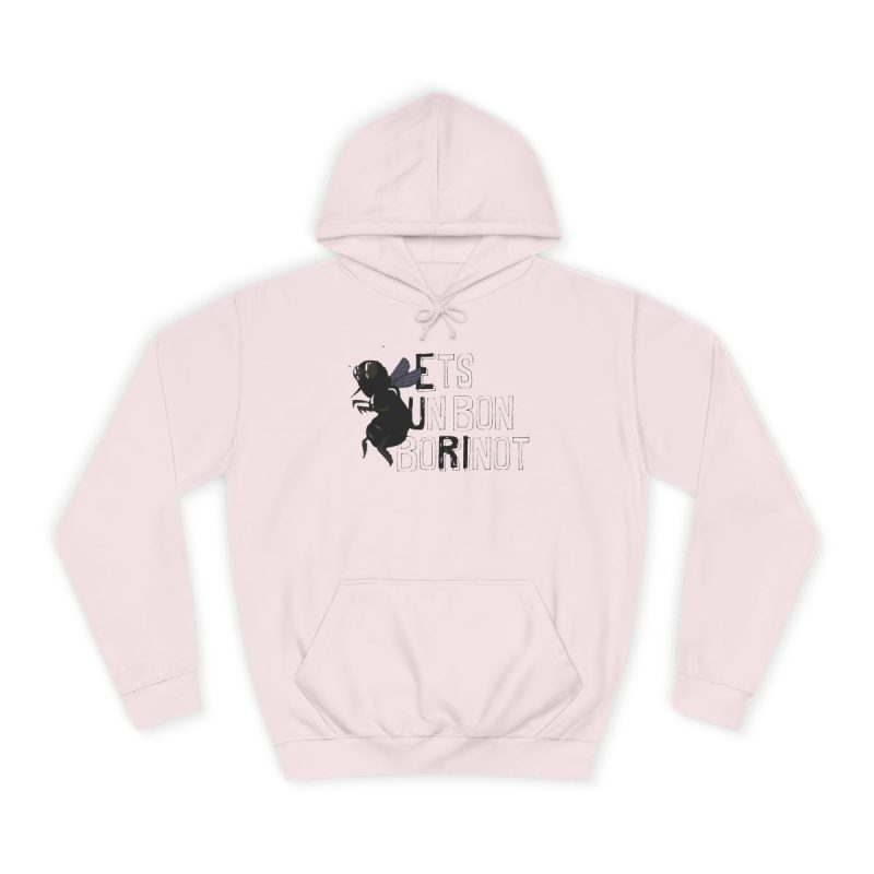 Sudadera universitaria - Rosa bebe - Camiseta «Ets un bon borinot»