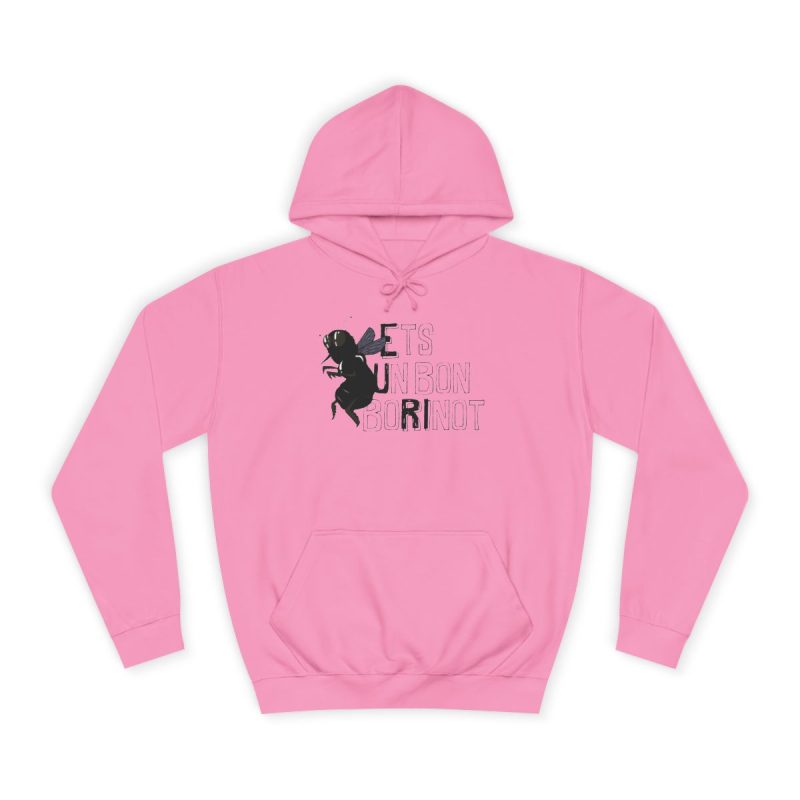 Sudadera universitaria - Rosa algodon de azucar - Camiseta «Ets un bon borinot»