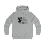 Sudadera universitaria mujer - Gris jaspeado claro - Camiseta «Ets un bon borinot»