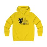 Sudadera universitaria mujer - Amarillo sol - Camiseta «Ets un bon borinot»