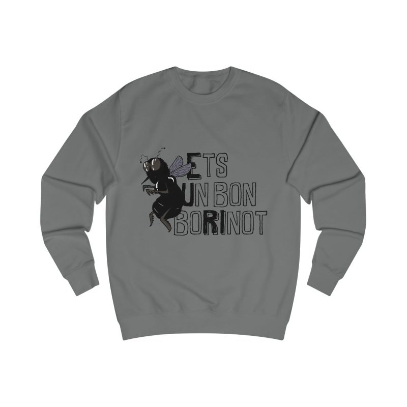 Sudadera clasica - Gris acero - Camiseta «Ets un bon borinot»