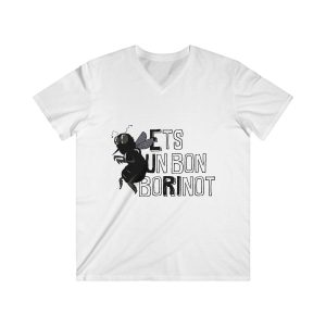 Camiseta hombre entallada cuello de pico - Blanco - Camiseta «Ets un bon borinot»