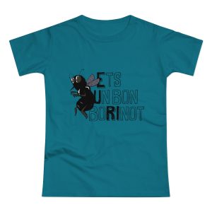 Camiseta mujer punto liso - Azul diva - Camiseta «Ets un bon borinot»