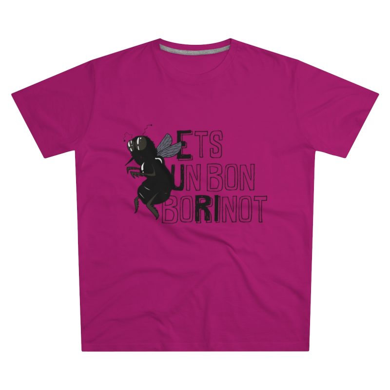 Camiseta hombre corte moderno - Rosa oscuro - Camiseta «Ets un bon borinot»