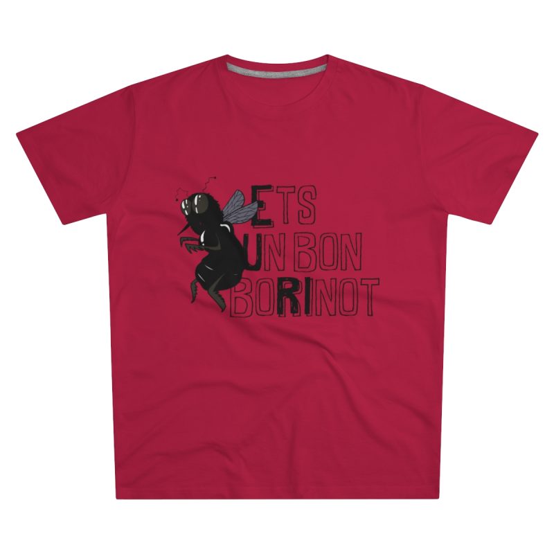 Camiseta hombre corte moderno - Rojo - Camiseta «Ets un bon borinot»
