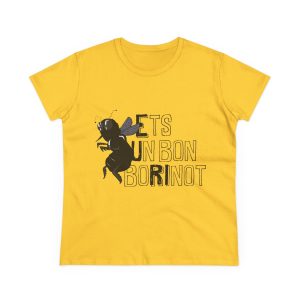 Camiseta mujer algodon medio - Amarillo margarita - Camiseta «Ets un bon borinot»