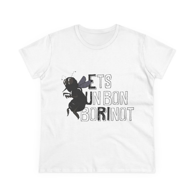 Camiseta mujer algodon medio - Blanco - Camiseta «Ets un bon borinot»
