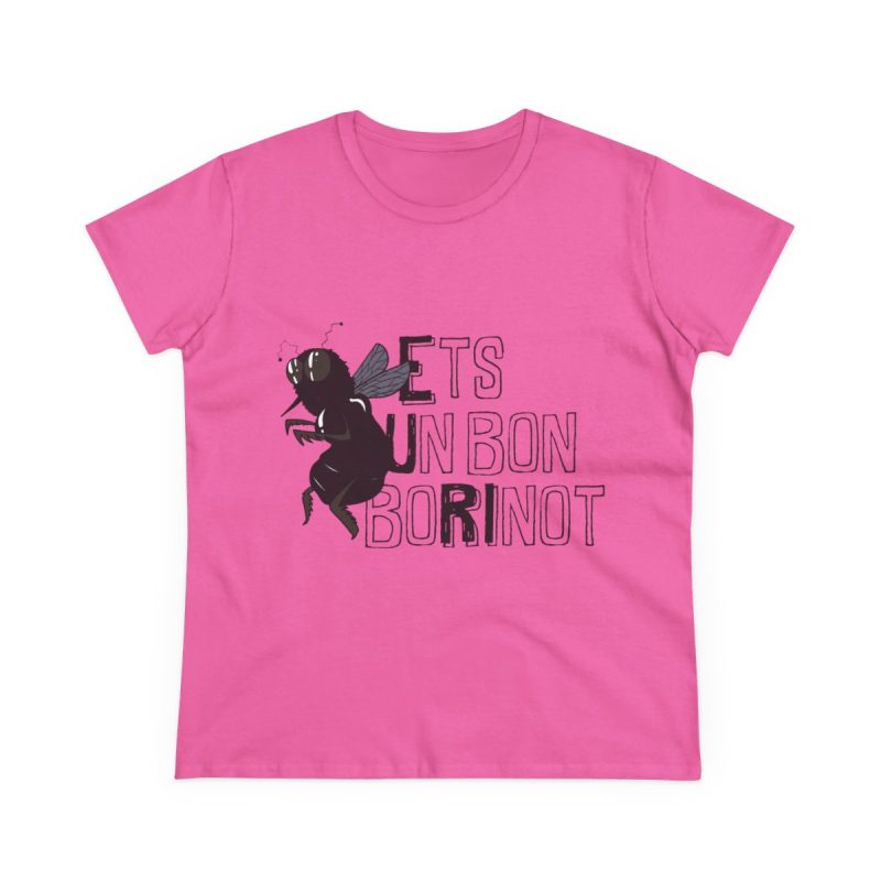 Camiseta mujer algodon medio - Rosa azalea - Camiseta «Ets un bon borinot»