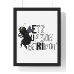 Poster enmarcado vertical - Negro - Camiseta «Ets un bon borinot»