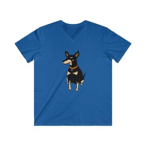 Camiseta hombre entallada cuello de pico - Azul royal - Ca rater