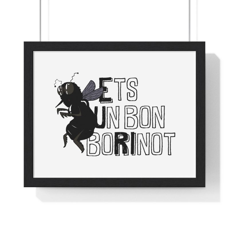 Poster enmarcado horizontal - Negro - Camiseta «Ets un bon borinot» Poster enmarcado horizontal - Negro - Camiseta «Ets un bon borinot»
