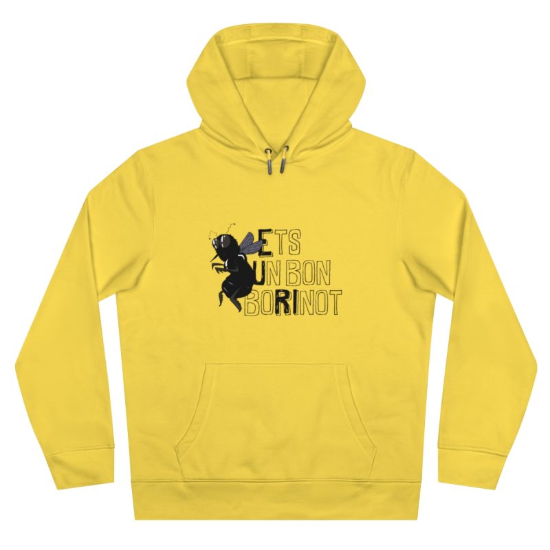 Sudadera con capucha King - Amarillo chispa - Camiseta «Ets un bon borinot»