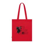 Bolsa de algodon organico - Rojo clasico - Camiseta «Ets un bon borinot»