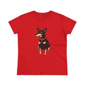 Camiseta mujer algodon medio - Rojo - Ca rater
