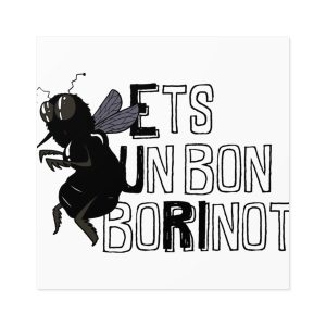 Pegatinas laminadas cuadradas - Camiseta «Ets un bon borinot»