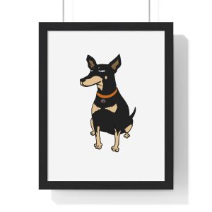 Poster enmarcado vertical - Negro - Ca rater
