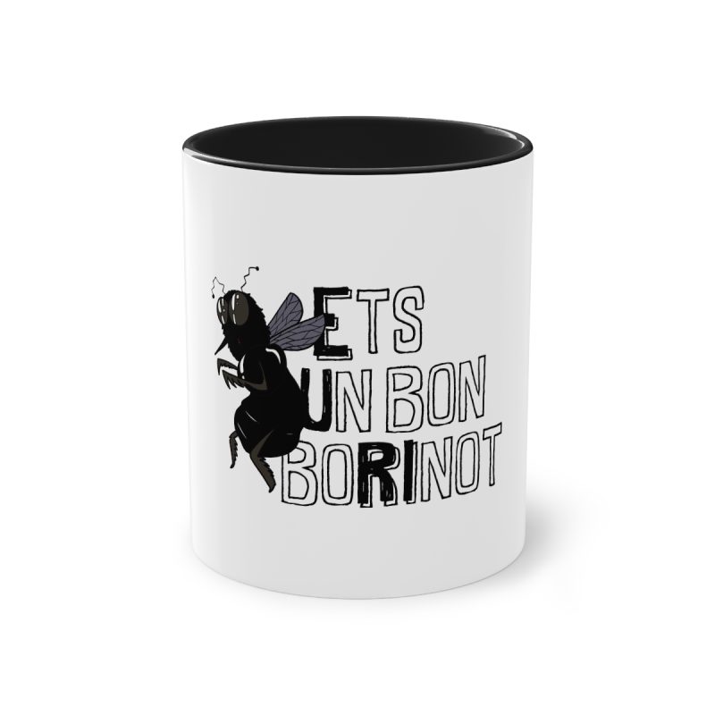 Taza bicolor - Negro - Camiseta «Ets un bon borinot» Taza bicolor - Negro - Camiseta «Ets un bon borinot»