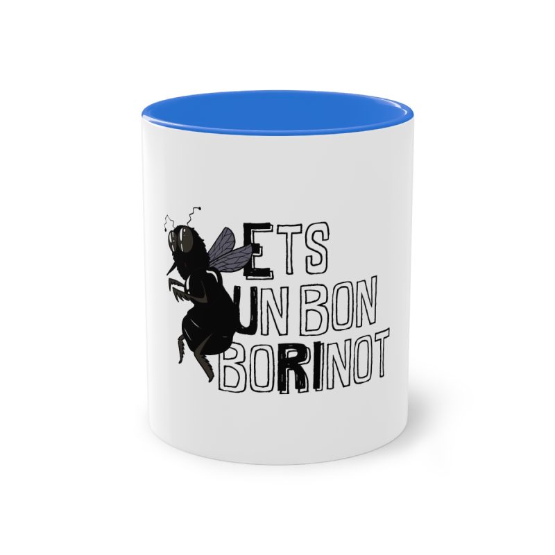 Taza bicolor - Azul Cambridge - Camiseta «Ets un bon borinot»