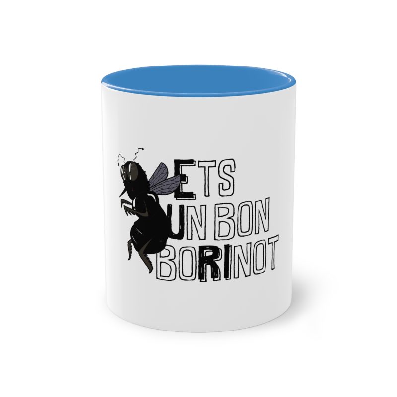 Taza bicolor - Azul claro - Camiseta «Ets un bon borinot»