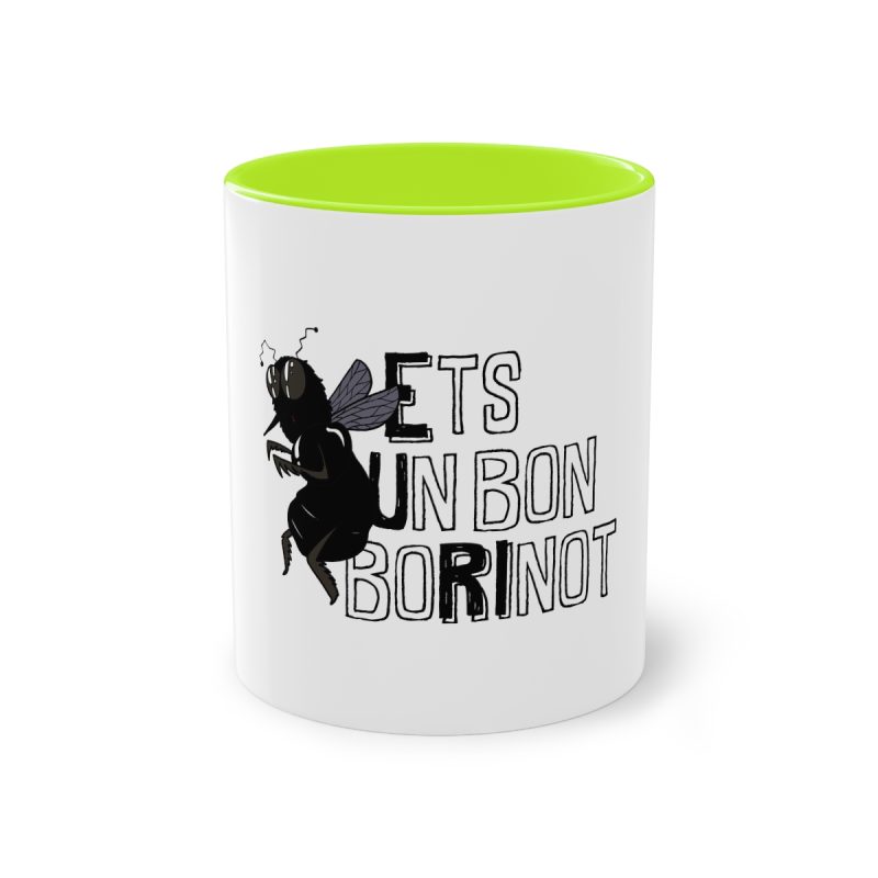 Taza bicolor - Verde claro - Camiseta «Ets un bon borinot»