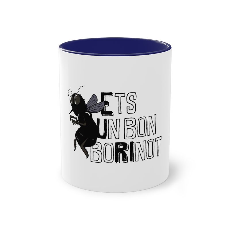Taza bicolor - Azul oscuro - Camiseta «Ets un bon borinot»