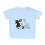 Camiseta de bebe - Azul empolvado - Camiseta «Ets un bon borinot»