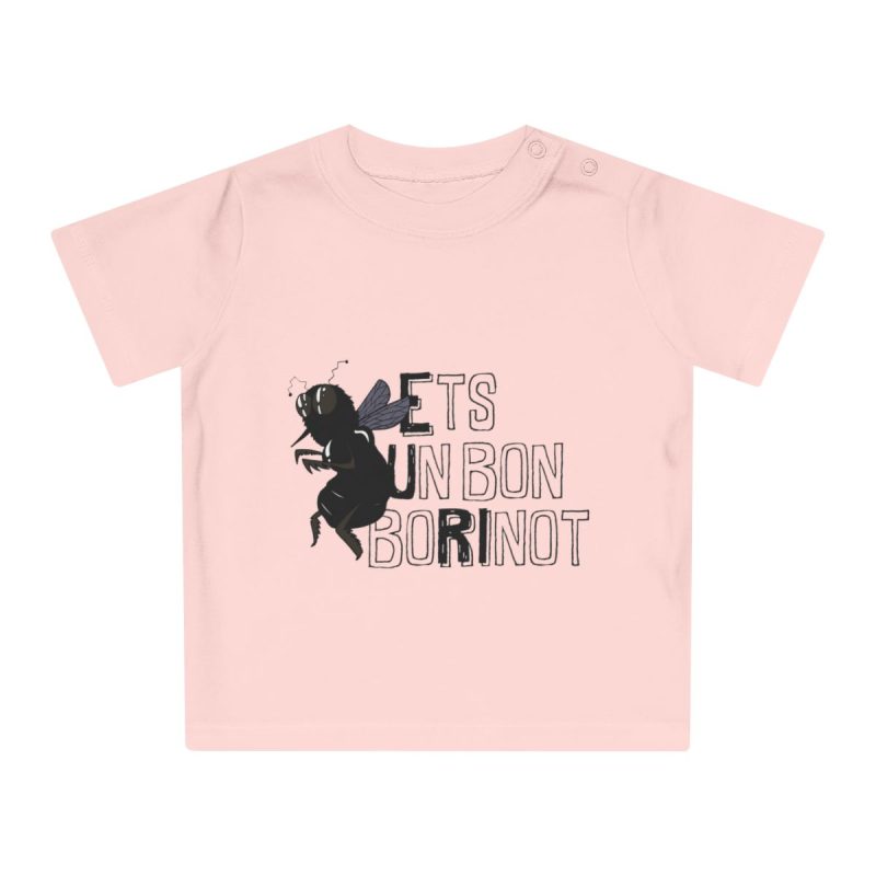 Camiseta de bebe - Rosa empolvado - Camiseta «Ets un bon borinot»