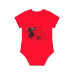 Body bebe manga corta organico - Rojo - Camiseta «Ets un bon borinot»
