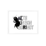 Poster con marco de madera - Marco blanco - Camiseta «Ets un bon borinot»