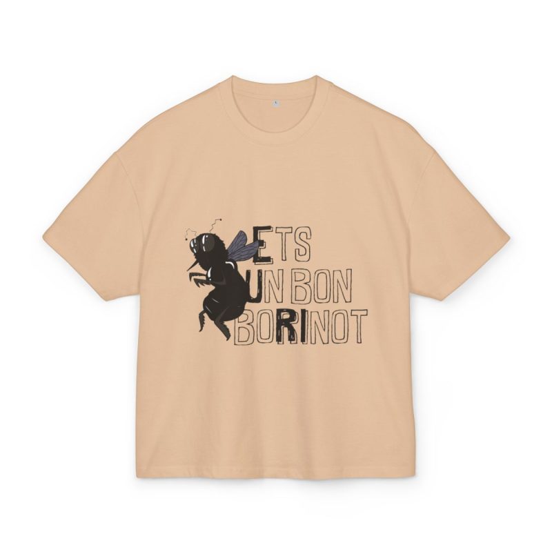 Camiseta box ultra gruesa - Beis - Camiseta «Ets un bon borinot»
