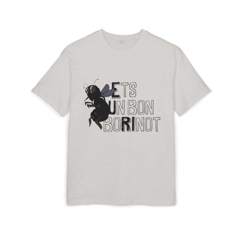 Camiseta oversize gruesa - Gris jaspeado claro - Camiseta «Ets un bon borinot» Camiseta oversize gruesa - Gris jaspeado claro - Camiseta «Ets un bon borinot»