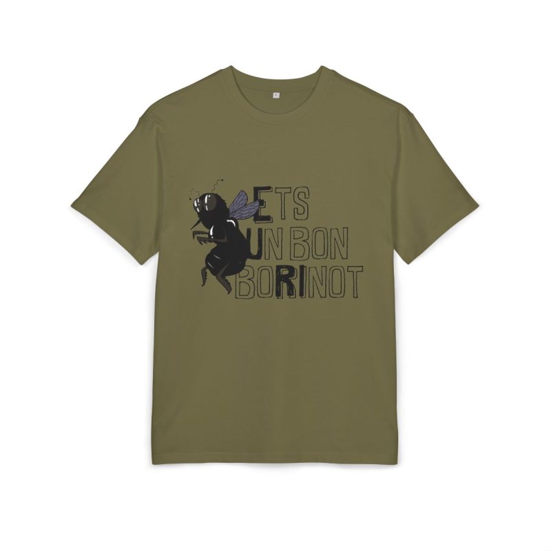 Camiseta oversize gruesa - Verde oliva - Camiseta «Ets un bon borinot»