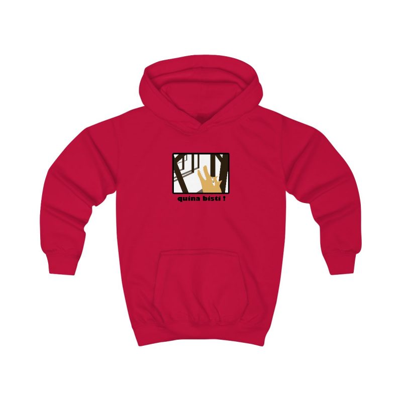 Sudadera con capucha infantil - Rojo fuego - Bisti – Quina bisti!