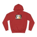 Sudadera universitaria - Rojo fuego - Bisti – Quina bisti!