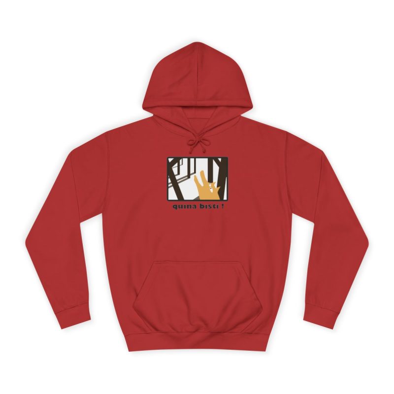 Sudadera universitaria - Rojo fuego - Bisti – Quina bisti!