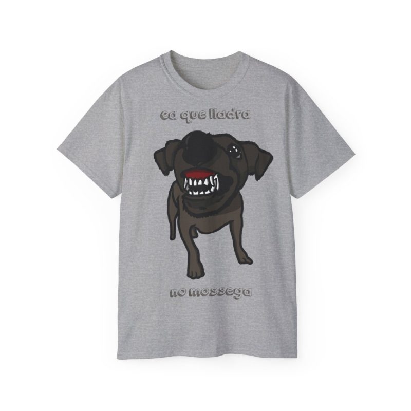 Camiseta ultra algodon - Gris deportivo - Camiseta «Ca que lladra no mossega»