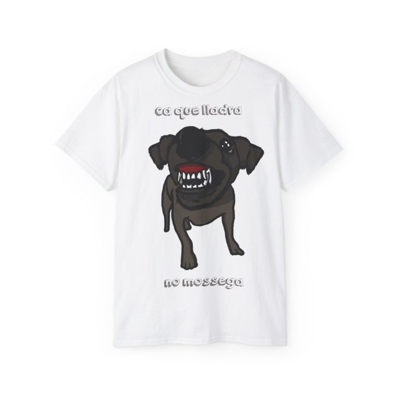 Camiseta ultra algodon - Blanco - Camiseta «Ca que lladra no mossega»