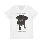 Camiseta cuello de pico - Blanco - Camiseta «Ca que lladra no mossega»