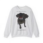 Sudadera cuello redondo - Gris ceniza - Camiseta «Ca que lladra no mossega»