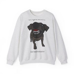 Sudadera cuello redondo - Gris ceniza - Camiseta «Ca que lladra no mossega»