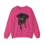 Sudadera cuello redondo - Fucsia intenso - Camiseta «Ca que lladra no mossega»