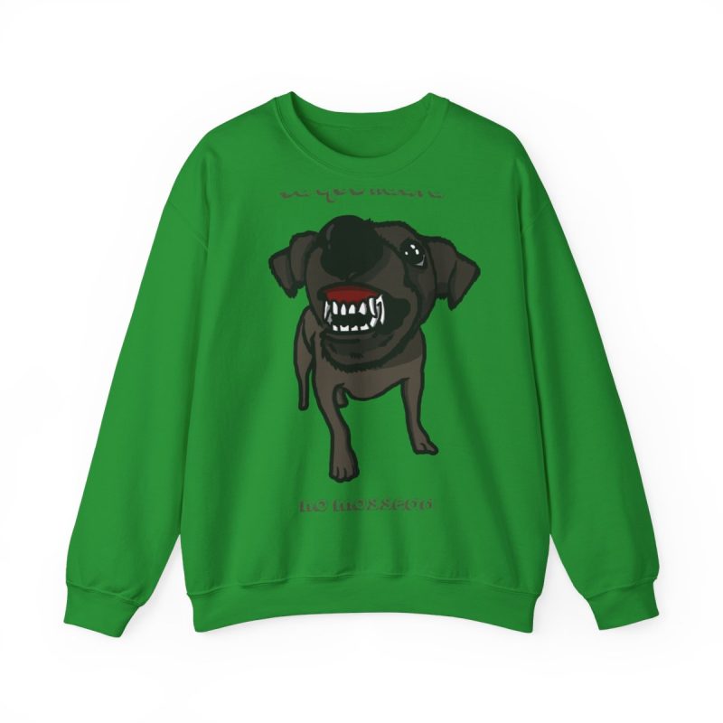 Sudadera cuello redondo - Verde irlandes - Camiseta «Ca que lladra no mossega»