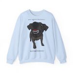 Sudadera cuello redondo - Azul claro - Camiseta «Ca que lladra no mossega»