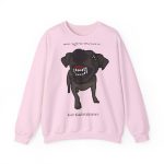 Sudadera cuello redondo - Rosa claro - Camiseta «Ca que lladra no mossega»