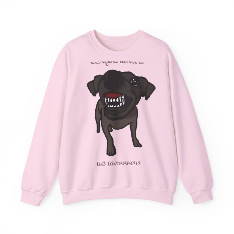 Sudadera cuello redondo - Rosa claro - Camiseta «Ca que lladra no mossega»