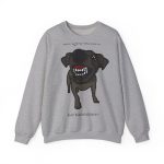 Sudadera cuello redondo - Gris deportivo - Camiseta «Ca que lladra no mossega»