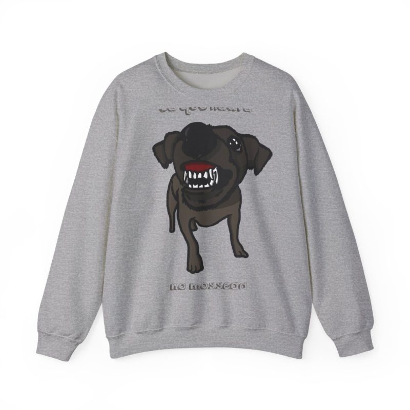 Sudadera cuello redondo - Gris deportivo - Camiseta «Ca que lladra no mossega»
